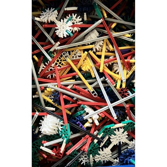Lot Of 700 K’NEX Rods & Connectors Mix w/Wheels Standard Classic Parts - Picture 3 of 4